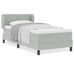 vidaXL Lit à ressorts avec matelas gris foncé 80x200 cm en velours