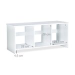 Banc de rangement enfant caisse à jouets colorée banc en bois boîte à jouets pliable 81 cm blanc 13_0000363