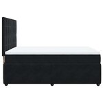 vidaXL Sommier à lattes de lit avec matelas Noir 140x190 cm Velours