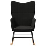 Chaise Relaxante vidaXL en tissu noir ressemblant à la laine bouclée