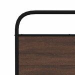 vidaXL Cadre de lit en métal sans matelas chêne marron 200x200 cm