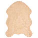 vidaXL Tapis en Peau de Mouton Synthétique Beige 80 x 120 cm Polyester