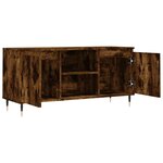 vidaXL Meuble TV chêne fumé 104x35x50 cm bois d'ingénierie