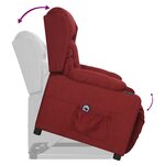 vidaXL Fauteuil Rouge bordeaux Tissu