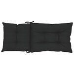 vidaXL Coussins de chaise de jardin à dossier haut lot de 4 noir tissu