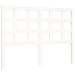 vidaXL Cadre de lit sans matelas blanc bois massif