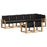 vidaXL Ensemble de canapés d'extérieur 8 pc Blanc et noir