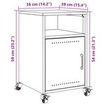 vidaXL Tables de chevet 2 Pièces rose 36x39x59 cm acier
