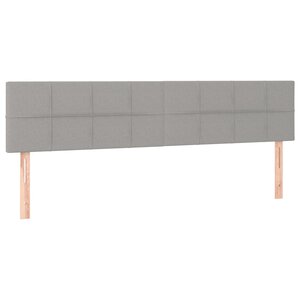 vidaXL Têtes de lit 2 Pièces Gris clair 80x5x78/88 cm Tissu