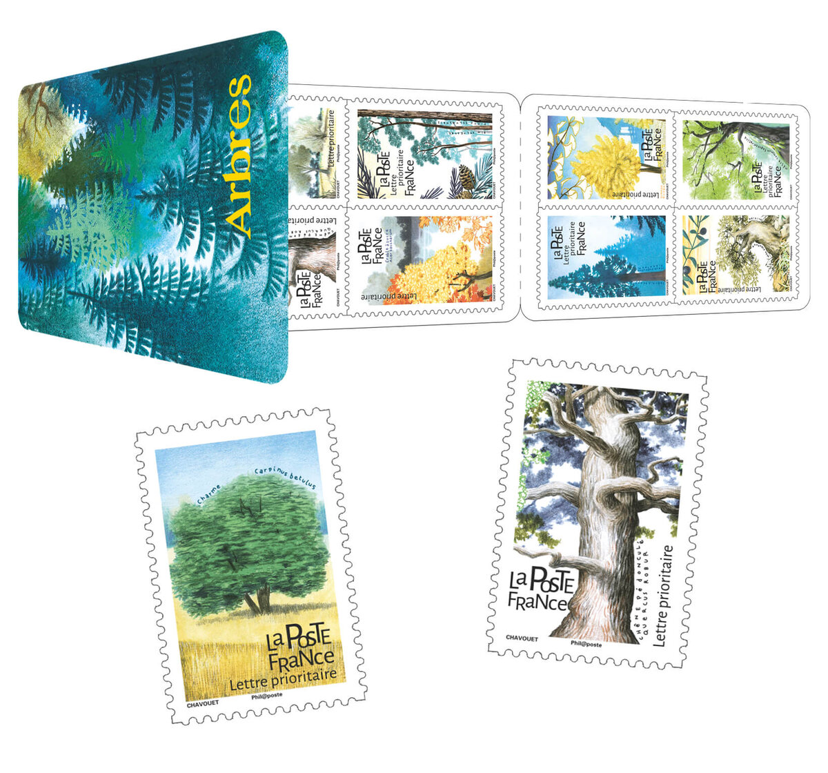Carnet De 12 Timbres - Jardin D'automne - Lettre Verte - La Poste