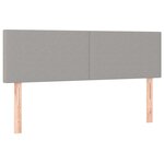 vidaXL Sommier à lattes de lit avec matelas Gris clair 140x190cm Tissu