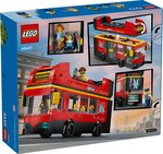 LEGO City - Bus rouge à deux étages (60407) - 5 minifigurines  étage supérieur ouvert