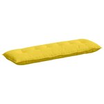 vidaXL Coussin de Dos Jaune clair 160 x 19 x 50 cm tissu