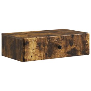 vidaXL Table d'appoint murale Chêne fumé 59 x 34 5 x 17 cm