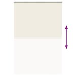 vidaXL Store enrouleur occultant blanc cassé 145x210 cm largeur tissu
