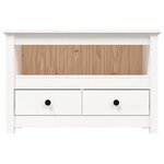 vidaXL Meuble TV Blanc 79x35x52 cm Bois de pin massif