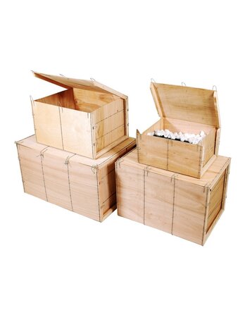 (lot  3 caisses) caisse bois contreplaqué mussy® - paquet de 3 755 x 590 x 490mm