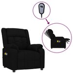 vidaXL Fauteuil électrique de massage Noir Tissu