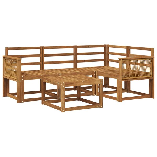 vidaXL Ensemble de canapés d'extérieur 5 pc Naturel