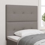 vidaXL Tête de Lit LED avec des lumières à LED Taupe 100 cm tissu