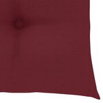 vidaXL Chaises de jardin coussins rouge bordeaux lot de 6 Teck massif