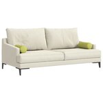 vidaXL Coussins d'accent 2 Pièces Vert clair Ø 15 x 40 cm tissu