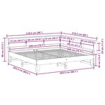 vidaXL Lit bibliothèque sans matelas blanc 200x200 cm bois pin massif
