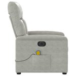 vidaXL Fauteuil inclinable de massage électrique gris clair