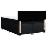 vidaXL Sommier à lattes de lit avec matelas Noir 160x200 cm Tissu