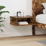 vidaXL Table de chevet Chêne fumé 40 x 31 x 15 cm Bois d'ingénierie