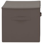 vidaXL Boîte de rangement 24 Pièces Gris 55 x 35 x 32 cm Tissu intissé