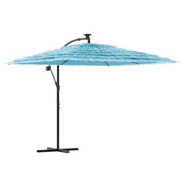 vidaXL Parasol de jardin avec mât en acier bleu 269x269x235 cm