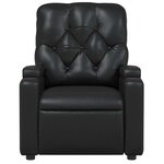 vidaXL Fauteuil inclinable Noir Similicuir