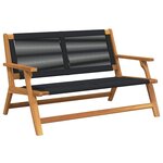 vidaXL Chaises de jardin avec table 4 Pièces Noir 90 x 45 x 40 cm