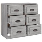 vidaXL Buffet sonoma gris 70x35 5x67 5 cm bois d'ingénierie