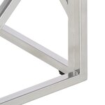 vidaXL Table basse argenté inox et bois de récupération massif