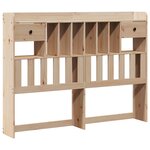 vidaXL Lit bibliothèque sans matelas 140x190 cm bois de pin massif