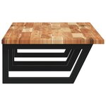 vidaXL Étagère de vasque murale acier et bois massif d'acacia