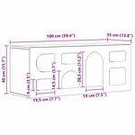 vidaXL Meuble TV Noir 100 x 35 x 40 cm Bois d'ingénierie