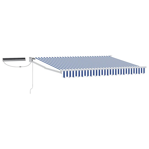 vidaXL Auvent rétractable électrique Bleu et Blanc 2 5 x 2 m
