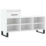 vidaXL Armoire à chaussures Blanc 102x36x60 cm Bois d'ingénierie
