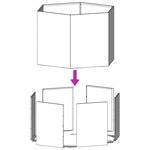 vidaXL Jardinière hexagone 138x120x45 cm acier inoxydable