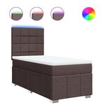 vidaXL Sommier à lattes de lit avec matelas Marron foncé 90x200 cm