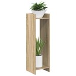 vidaXL Support de Plante 2 pièces Chêne Sonoma 30 x 30 x 100 cm