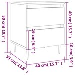 vidaXL Tables de chevet 2 Pièces gris béton 40x35x50 cm bois d’ingénierie