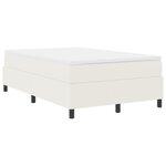 vidaXL Lit à ressort avec matelas - Crème petit double en tissu corduroy