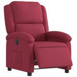 vidaXL Fauteuil inclinable électrique rouge bordeaux velours
