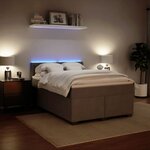 vidaXL Sommier à lattes de lit et matelas Gris clair 140x190cm Velours