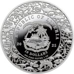 Pièce de monnaie en Argent 10 Dollars g 31.1 (1 oz) Millésime 2025 Jurassic Life VELOCIRAPTOR