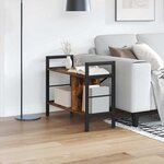 vidaXL Étagère Chêne fumé 75 x 30 x 58 5 cm Bois d'ingénierie